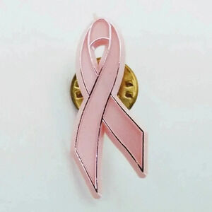 Breast Cancer Awareness Pink Ribbon Lapel Hat Pin